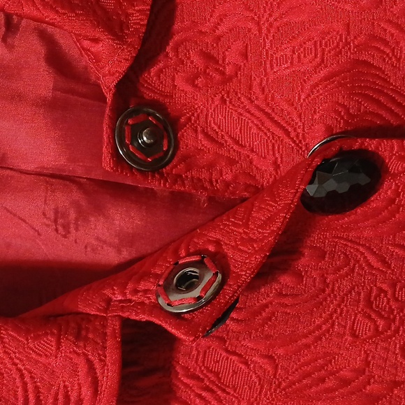 Red Women's Swing Jacket Size Large - Picture 5 of 6